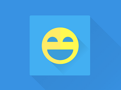 Flat Icon Smiley Big flat icon newflat shadow sketch smiley