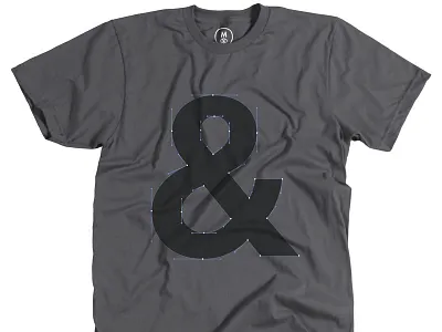 Helvectorsand ampersand cotton bureau helvetica shirt t shirt vector