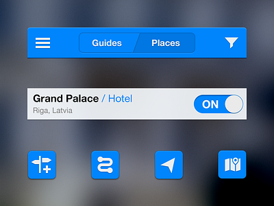 Travel app UI preview app icons ios list travel
