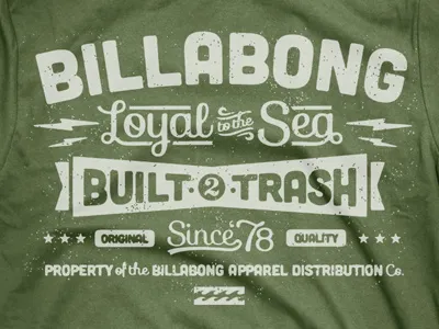 Billabong Leftovers - Type Tee apparel billabong halftone def
