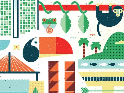 TEDGlobal 2014 arrow beach bike bird boats bridge building cable car clouds de janeiro favela fish frog helicopter monkey mountain niemeyer palm trees plane rio sailing soccer sun surfboard ted tedglobal toucan vine water