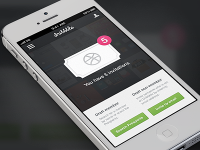 5 Dribbble invites dribbble invite fictional iphone app
