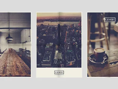LUNDI poster mockups logo logotype photography poster typography verlag vintage
