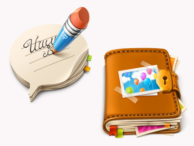 Icons for wannafun.ru (dating service) bookmark dating notepad pencil sticker