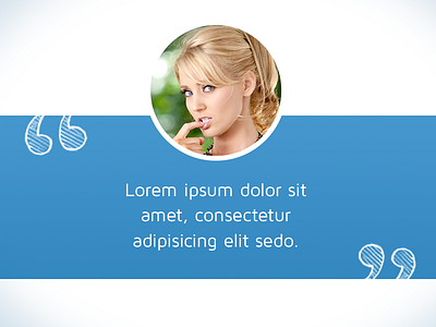 Quote Style blue circle face flat girl illustration mockup photo quotation mark quote scribble sexy typography webdesign website woman