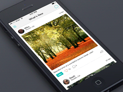 Social Feed (iOS7) apple ios ios7 iphone menu social