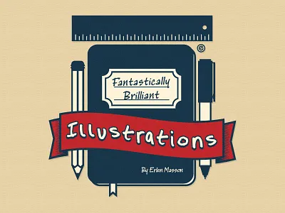 Illustration Icon book icon illistration pen pencil