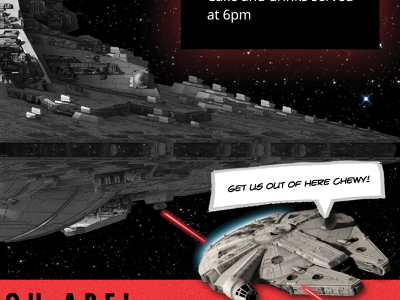 Aiden's 8th Birthday Invite birthday design invite starwars