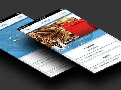 Attendee Profile events interface ios mobile user profile