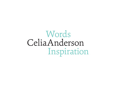 Celia Anderson and copywriter identity logo words writing