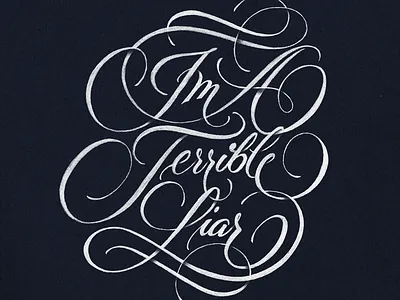 Terrible Liar art daily dishonesty deceit lettering lies script type typography
