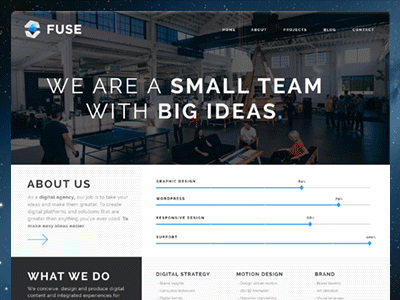 Fuse - About Page about clean flat gif grid page patchwork pixelgrade responsive template theme wordpress