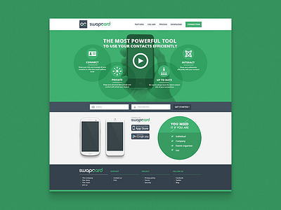 Concept design Swapcard webdesign
