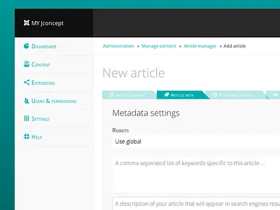 Just a concept admin adminm cms css3 joomla responsive rwd ui ux