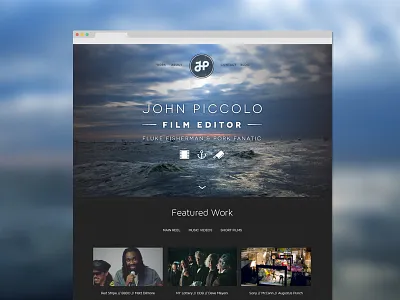 One Page Website (WIP) about page anchor blurred blurred background butcher contact page editor email film fisherman fluid icons knife landing page minimalist nautical new york newsletter nyc one page portfolio psd responsive sea typography ui videography vintage web website
