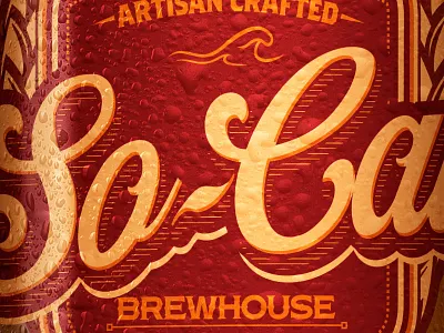 So-Cal Bottle beer brewery brewing california crest gold label packaging seal socal vintage