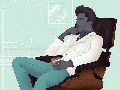 Eames Lounge Chair illustration
