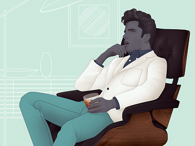 Eames Lounge Chair illustration