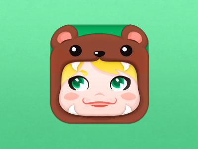 Wild Bear baby bear funny icon ios7 iphone wild