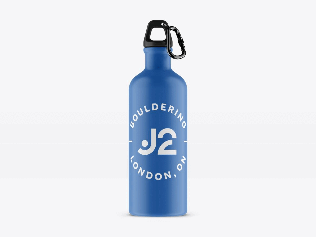 J2 Bouldering abstract bottle bouldering brand standards guide branding climbing flyer identity letter j logo number 2 rock