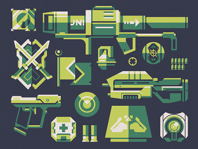 The Essentials Of Halo: Combat Evolved assault rifle combat evolved ctf essentialsof flag game grenade guilty spark halo health kit illustration rocket launcher