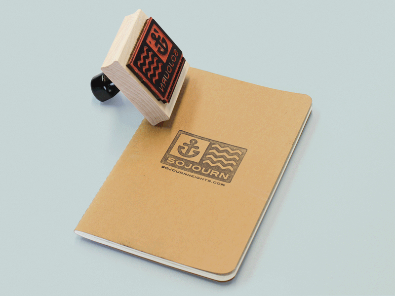 Sojourn Stamps anchor branding moleskine sojourn stamp stamps waves