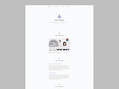 Paper Airplane agency clean home homepage landing page simple ui ux