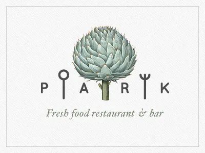 P | A | R | K branding food green logo minimorning park restaurant