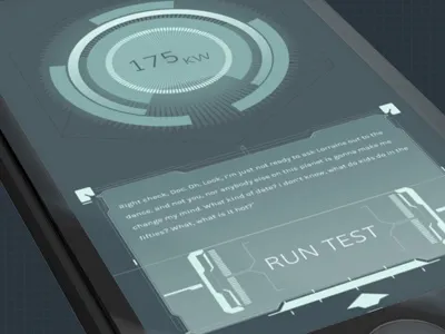 Future Tech UI flux capacitar future interface solar tech ui ux