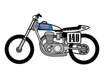 Father's Day Poster dad fathers day flat track illustration motorcycle poster racing