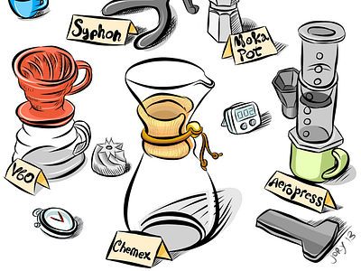 Brew Methods coffee illustration