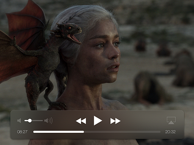 iOS 7 Video Player apple blur flat ios7 iphone player quicktime redesign ui video