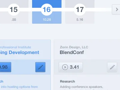 Weekly Timesheet application interface