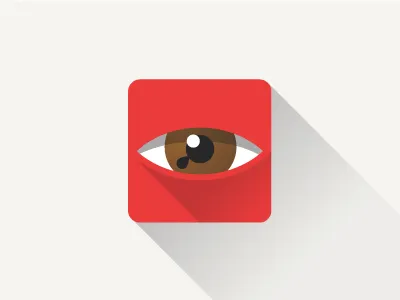 Own logo flat version eye flat illustrator miguelcm shadow