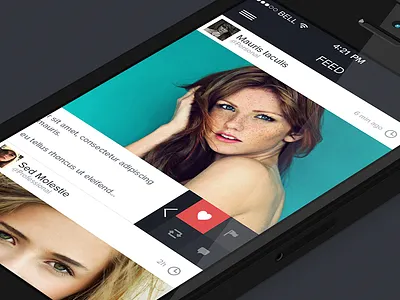 App Concept iOS7 app concept feed flat flat design ios7 iphone iphone app mobile mobile app nova proxima nova