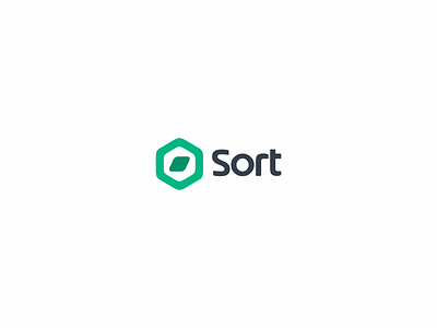 Sort bold green logo logotype mark simple sort strong symbol wordmark