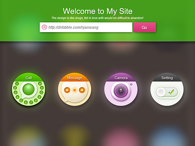 My design dreams call camera icon phone setting ui