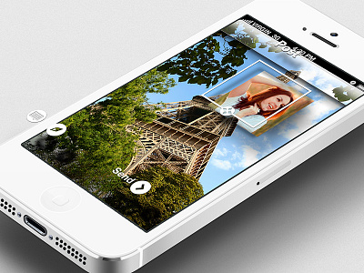 CamOn App app application camera glass helvetica ios iphone layered interface startup two cameras