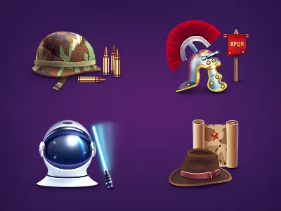 Game Icons game. hat history icons map space war