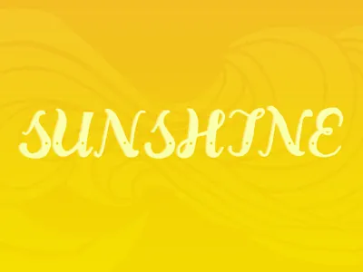 Sunshine (Rebound) drawn hand drawn lettering pattern rebound summer sun sunshine