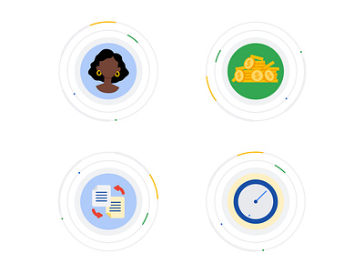 Illustrative Icon Set documents google icon icon set illustrative icons money profile stopwatch time