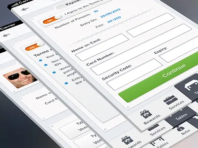 Payment and Account Screens account account details clean credit card navigation neat payment sleek user info