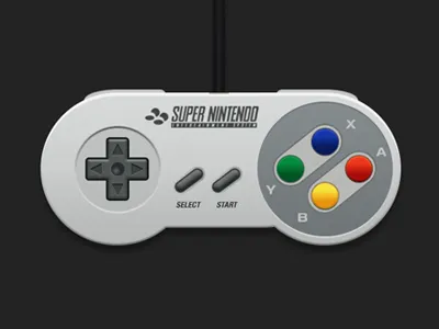 Freebie - SNES Controller PSD button buttons download free freebie game nintendo photoshop psd retro snes videogame