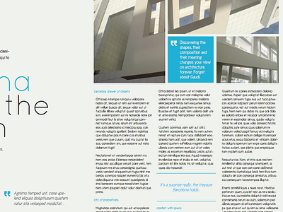 Print Design abstract architecture barcelona cmyk flat magazine print