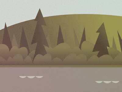 Illustration | "On the River" color creation illustration illustrator landscape nature photoshop scene