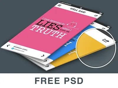 Free 3D Perspective Mockup 3d 3d perspective mockup free free psd gravity effect ios iphone iphone application mockup showcase