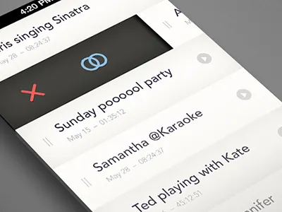 Mono Recorder - Options app elegant flat interaction interface ios iphone minimal recorder simple ui ux