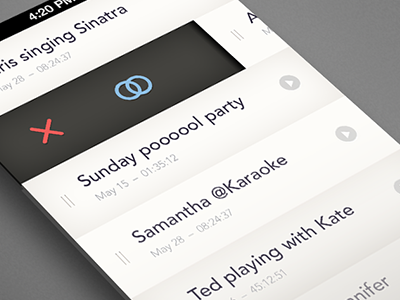 Mono Recorder - Options app elegant flat interaction interface ios iphone minimal recorder simple ui ux