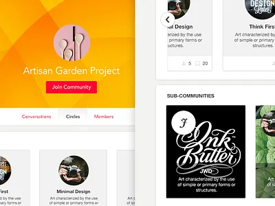 Community community social ui ux web