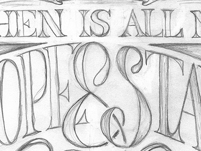 Solid Rock ampersand christ drawn hymn lettering lyric pencil rock script serif sketch work in progress